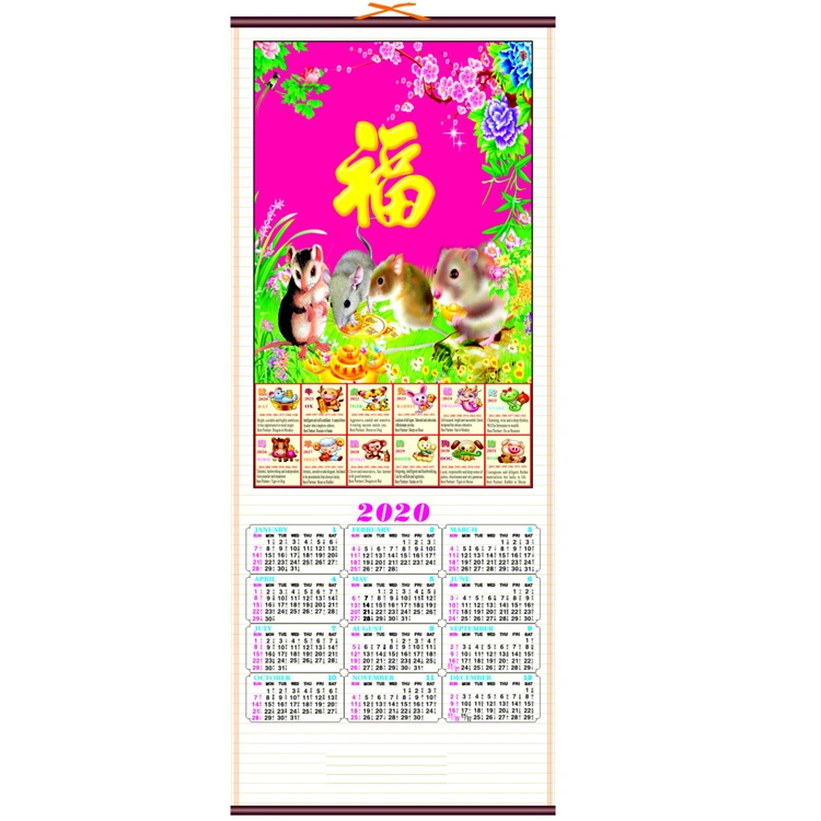 Guangzhou Factory Printing Company Schreibtisch Spiral Kalender Druckservice