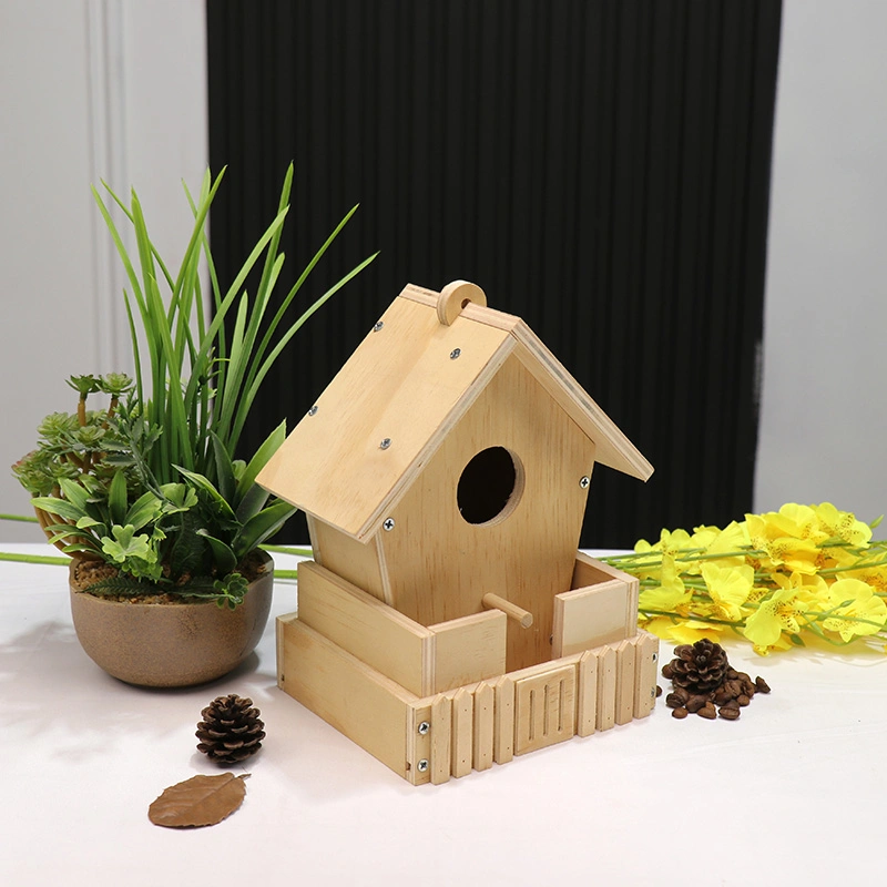 Wooden Bluebird Finch Cardinals Hanging Big Birdhouse, Nesting Box Birdhouse