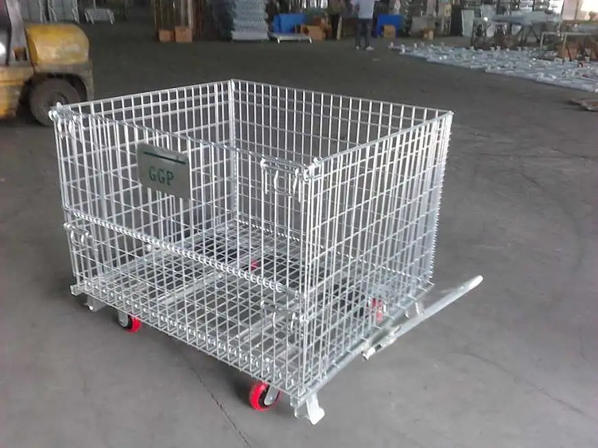 Foldable Galvanized Wire Mesh Container