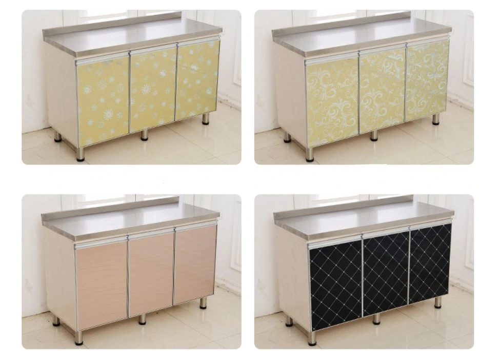 Embedded Simple Aluminum Alloy Kitchen Glass Door Cabinet Commercial Kitchen Equipment