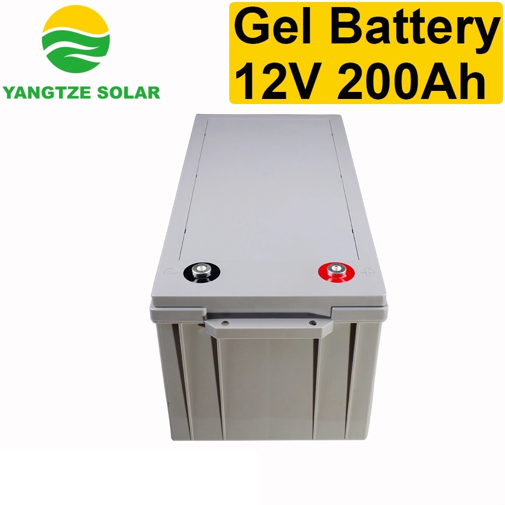 Année de travail de la vie 10+ 12V 200Ah Batteries Gel à cycle profond batterie pour onduleur Télécom de stockage solaire