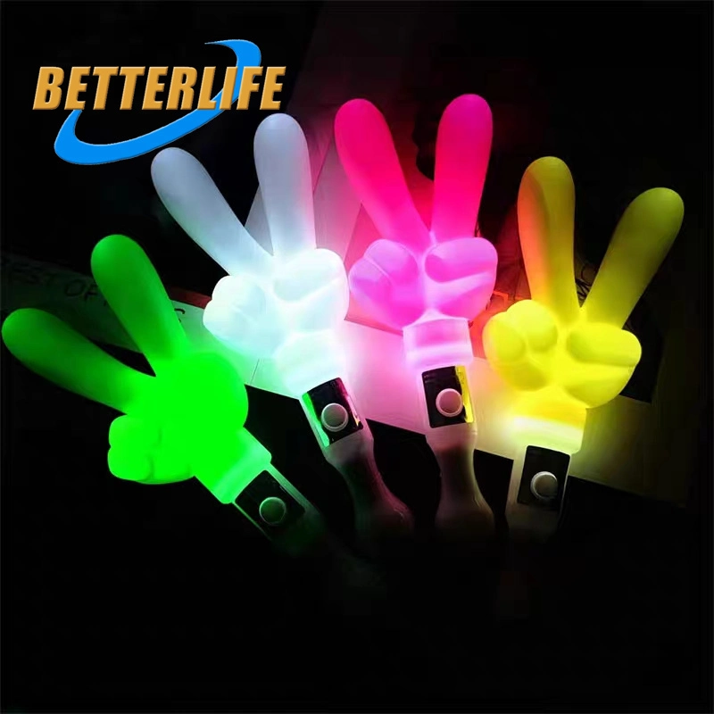 Factory Wholesale/Supplier up Foam Cotton White Figure Logo Makeup Clips Candy Glowing Color Sponge Glitter Kids Gift for KTV Bar Concert Party LED Glow Lights Stick