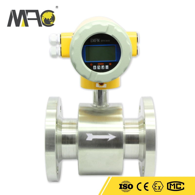 Electromangetic 0.5% Accuracy Drink Water Cement Magnetic Flow Meter