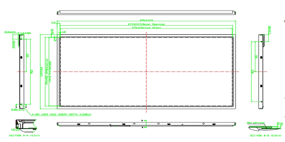 2control System Used 1.5 Inch TFT LCD TV Display