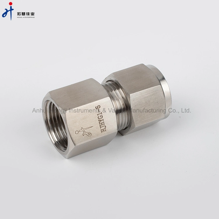 316 Stainless Steel Straight Instrument Fittings Tubing Adapter for Instrumentation Od 1/4 Inch