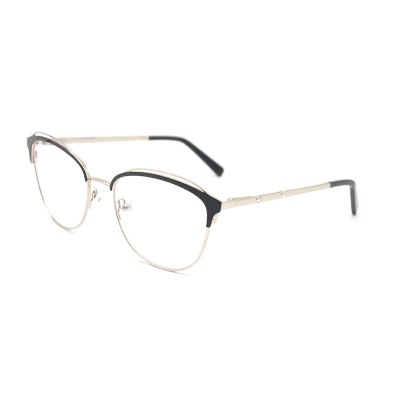 Atacado Fashion Designer Women Metal Cat Eye Frames PC Lens Óculos ópticos óculos 2021