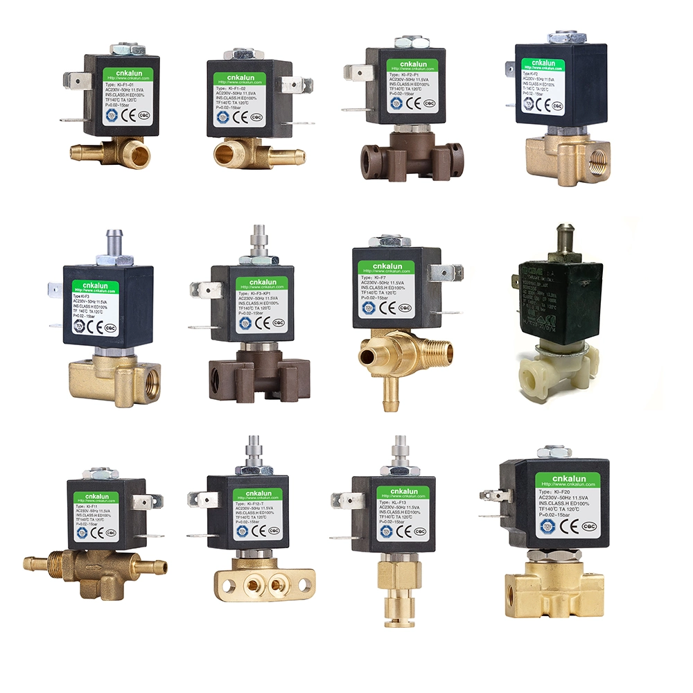 Cnkalun KL-F2 válvula solenoide de 2 vías de latón cerrado normal