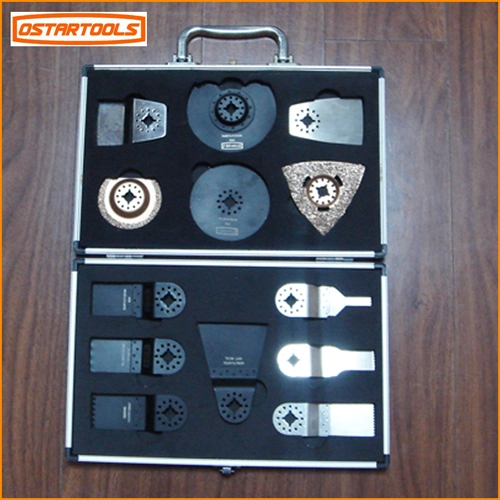 Herramienta Multi oscilante 13pcs conjunto de la hoja de sierra Kit de herramientas de mano