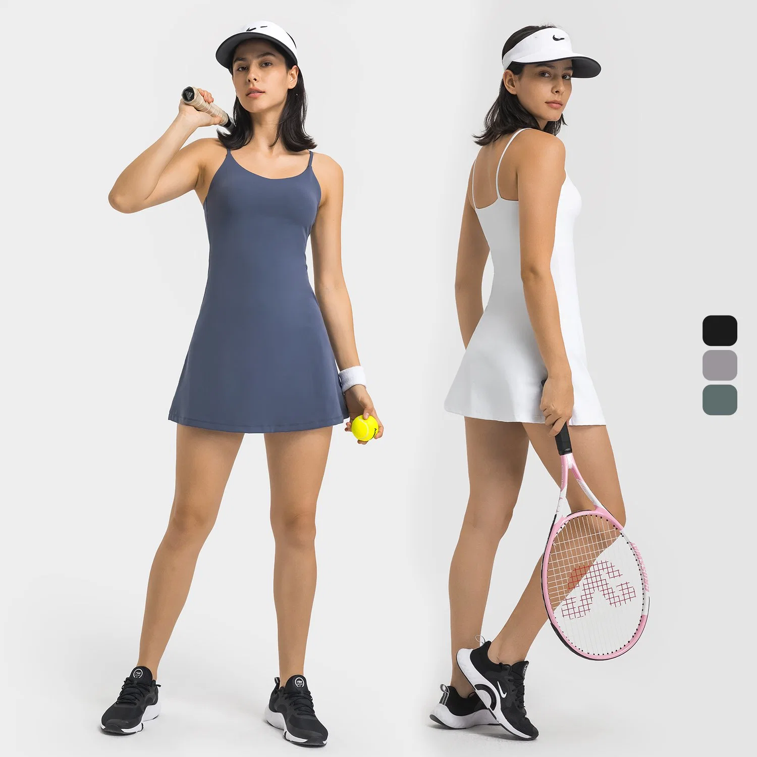 Vêtements de sport pour femmes : Robe de tennis, tenue de golf, vêtements de fitness et de gym à séchage rapide.