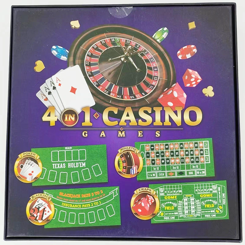 4 in 1 Casino Games Roulette Children's and Adults Ruleta Game Set Gambling Board Game