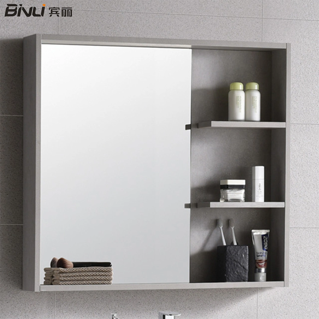 New Design Bathroom Furniture Ceramic Basin Plywood Waterproof Drawer Bathroom Cabinet Wall Mounted Vanity Set