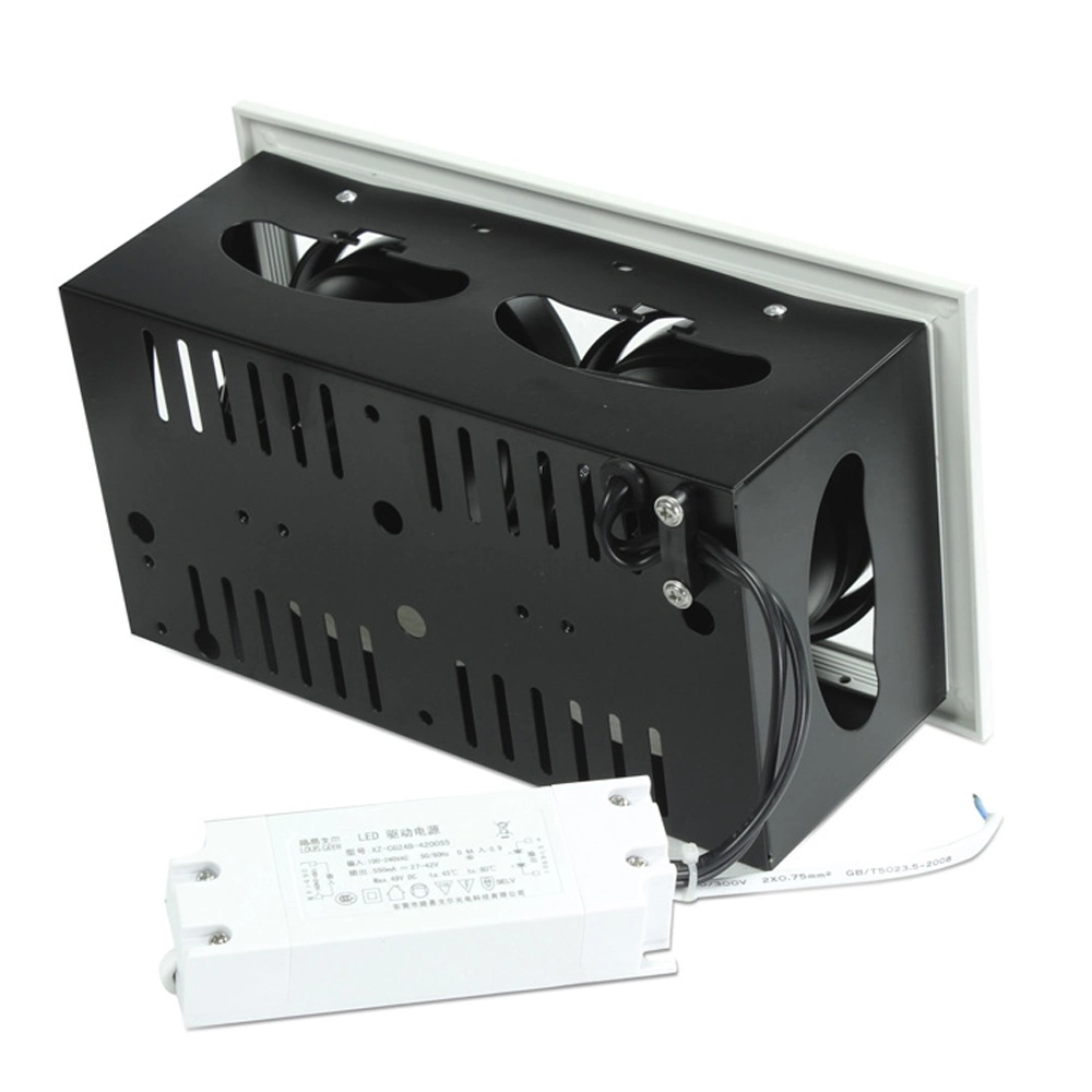 LED de interior Comerciales de la luz de abajo de la luz de techo un proyector LED 12W 24W 36W Square ajustable Mini mazorca proyectores empotrables de techo LED de iluminación LED comercial