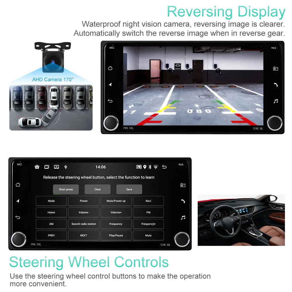 Android Market rádio do carro 7 polegadas Câmera Retrovisor pleno ecrã táctil de navegação GPS Leitor de Multimédia para a Toyota