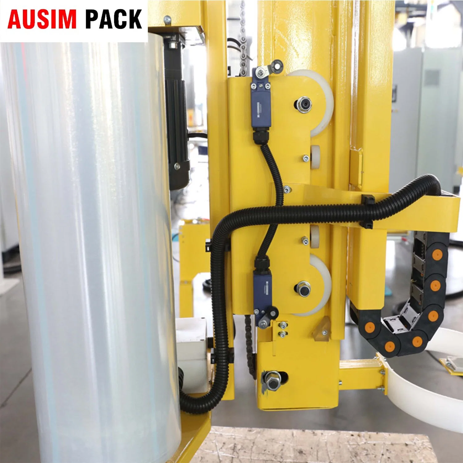 for Big Logistics Warehouse Pallet Stacking Safety High Effectively Rotary Arm Stretch Wrapper Solution