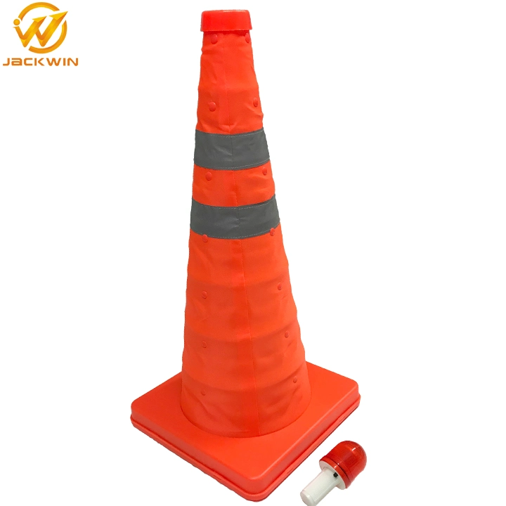 Foldable Safety Road Cone with LED Light