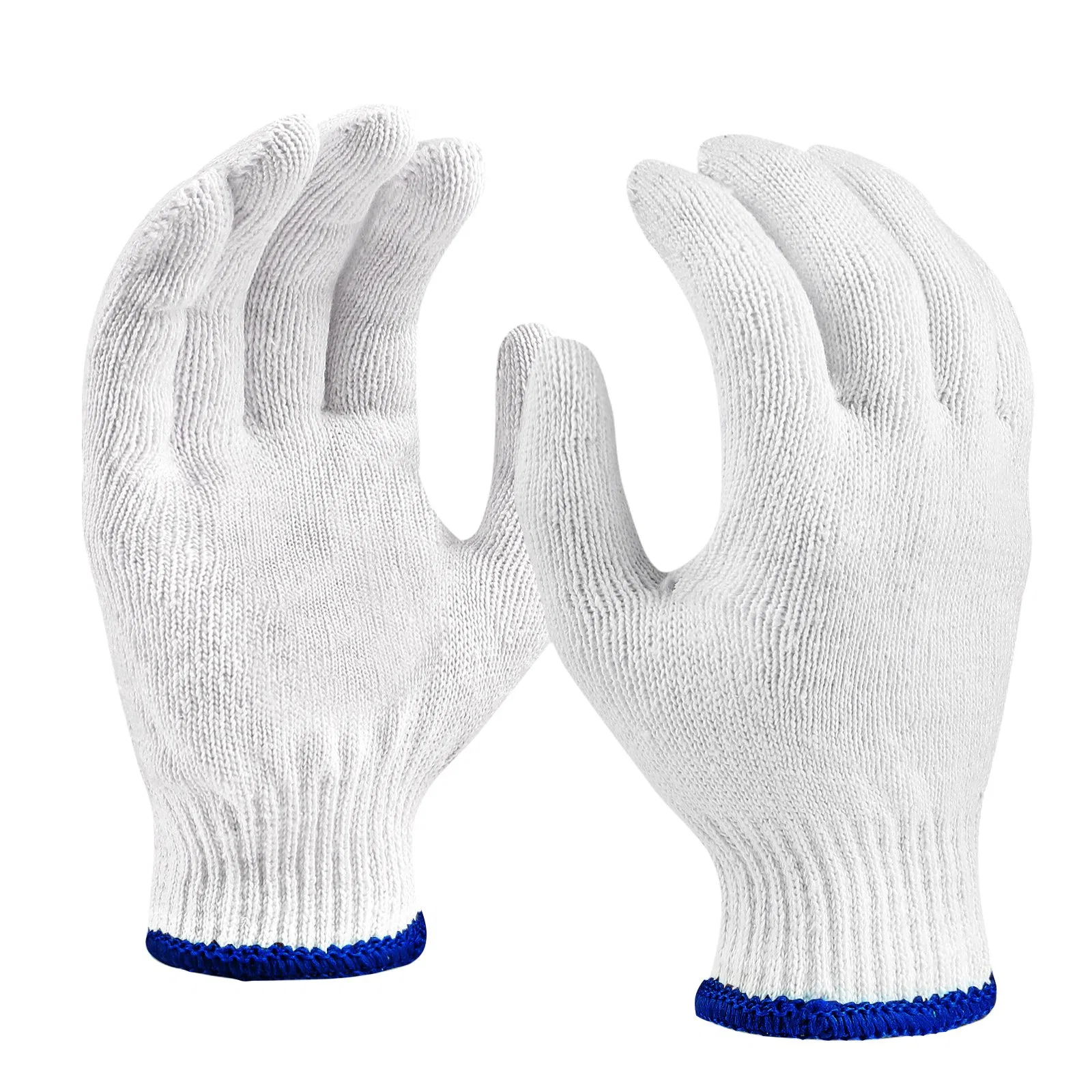 China Wholesale/Supplier 7/10Blanco indicador de seguridad Guantes de trabajo guante de trabajo/Guantes Guantes tejidos de algodón