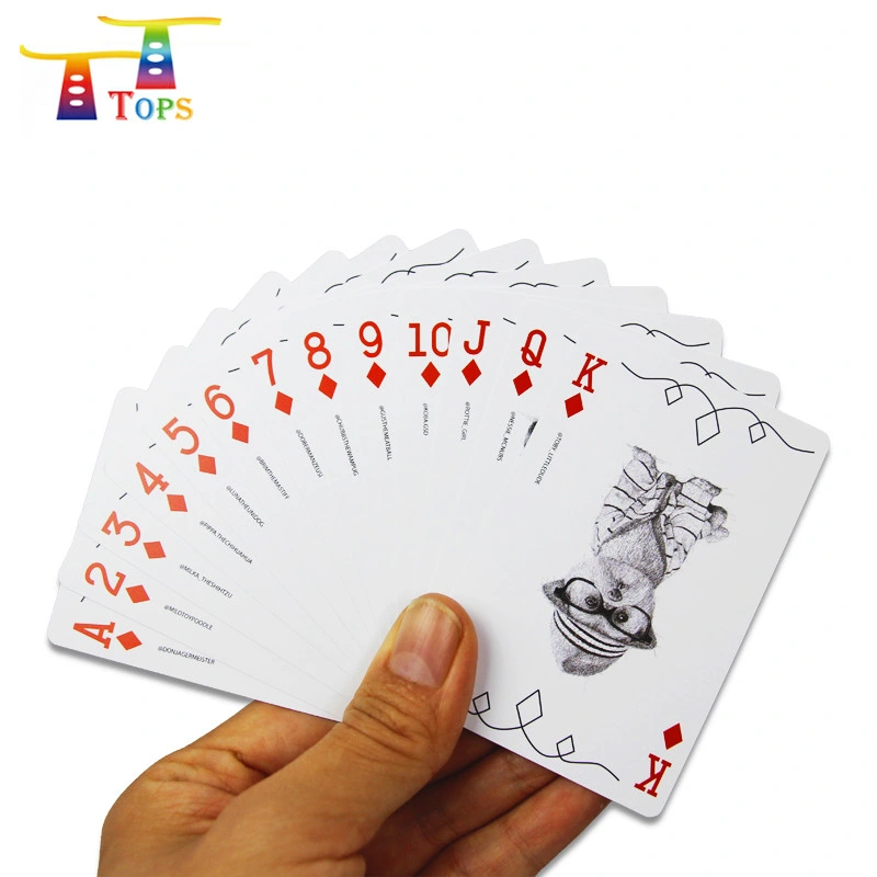 Custom Size Design Company Logo Paper Playing Cardsprinting Saudi Arabia 100% PVC Poker Card Deck Plastic Playing Cards