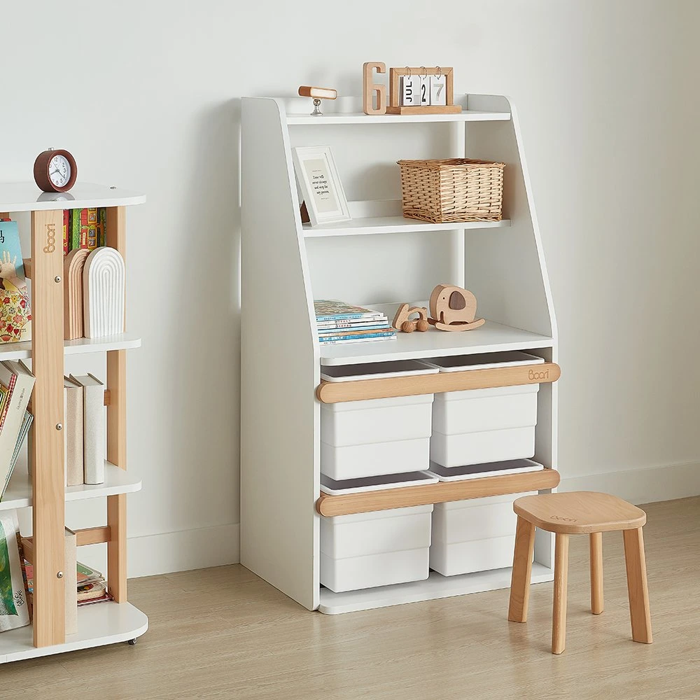 Boori Wooden Children Shelf Bookcase & Toy Storage Cabinet with Drawer
