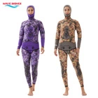 4mm Two-Piece Snorkel Wetsuit for Camouflage Spearfishing Suit