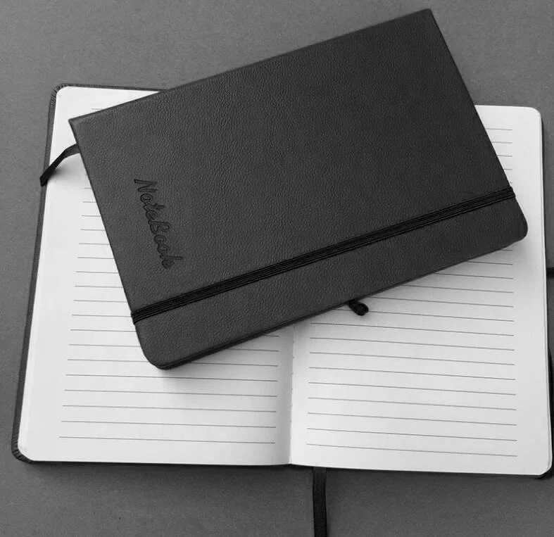 Custom Office Supplier Soft Cover Fashion Belly Band Notebook PU Leather A5 Notebook Journal