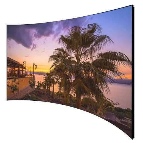 16: 9 High Quality Curved Fixed Frame Projector Screen for Home Cinema
