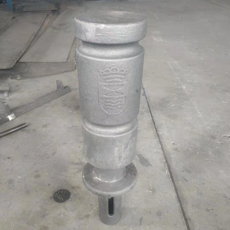 Customized Street Grey Warning Barrier Cast Iron Road Safety Bollard Traffic Parking Bollard