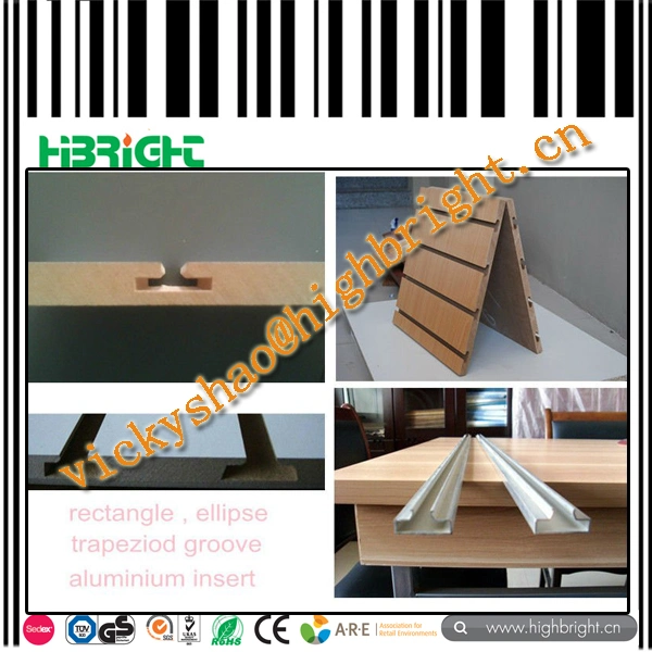 Original Factory MDF Slatwall Board Panel with Aluminium Alloy Profile