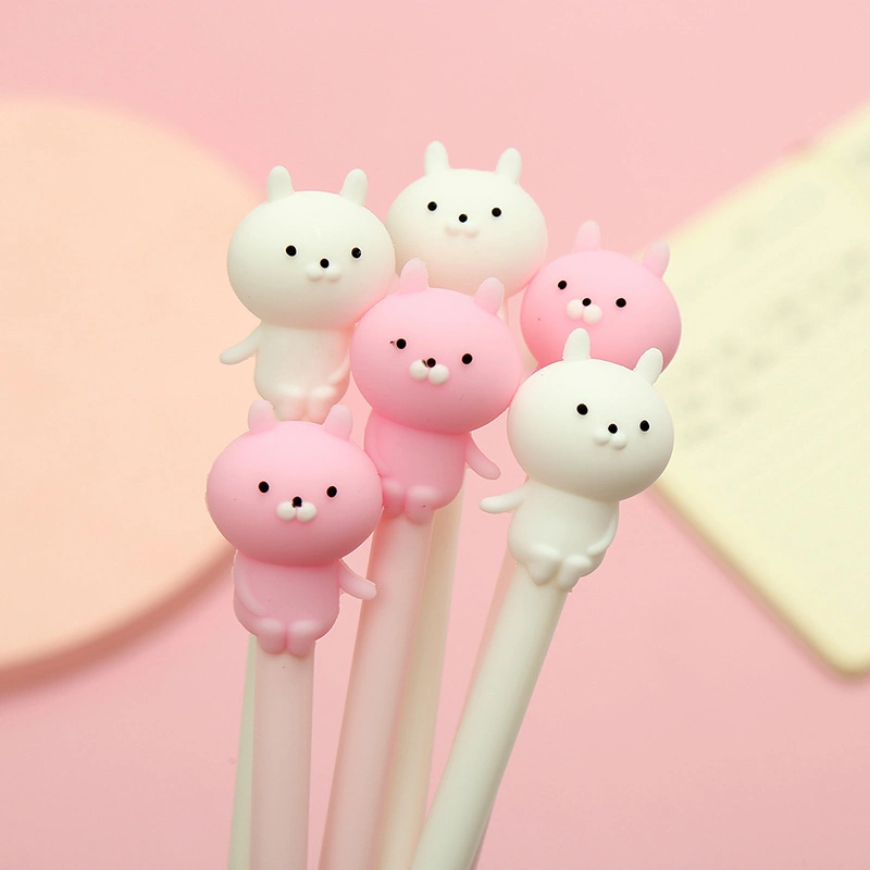 Korean Style Cartoon Couple Bear Shape Soft Silicone Gel Pen