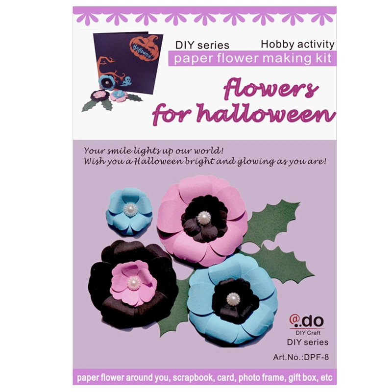 3D Decoration Paper Flower DIY Handmade Craft Material Kit of Halloween Flower