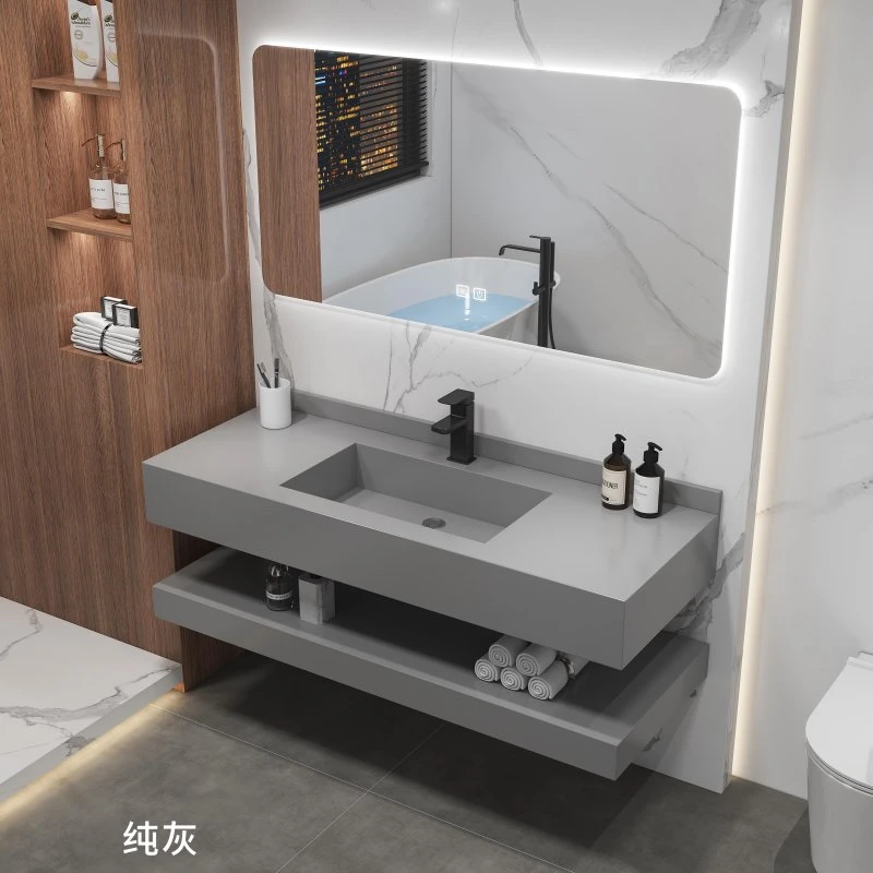 Customizable Sanitaryware Artificial Stone White Marble Wash Basin Wall Hung Bathroom Sink