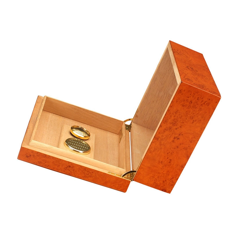 Removable Partition Hygrometer Inner Custom Logo Clamshell Cedar Wholesale/Supplier Wood Cigar Humidor Boxes