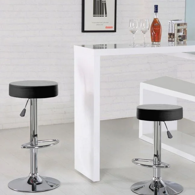 Height Adjustable 360 Rotary Bar Stools Counter Chair for Restaurant Kitchen Cafe