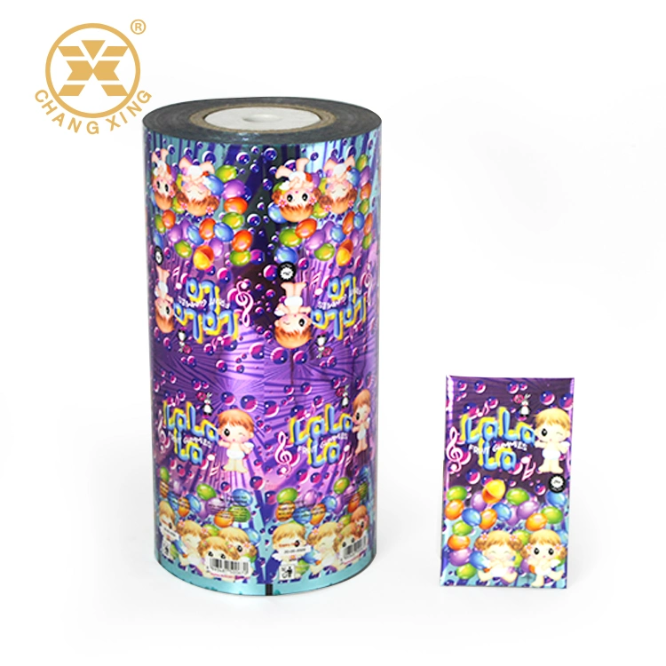 Custom Printed Hard Candy Sweets Food Snack Automatic Packaging Aluminized Roll Film