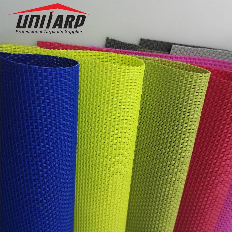 Anti-UV PVC Mesh Tarp Fabrics for Awning Window Blinds Shutters Roller Shades