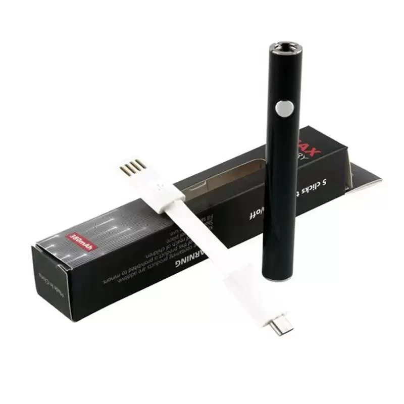 Amigo Max Preheat Battery 380mAh Bottom Type C Charge Vaporizer Battery 510 Thread Vape Pen Battery