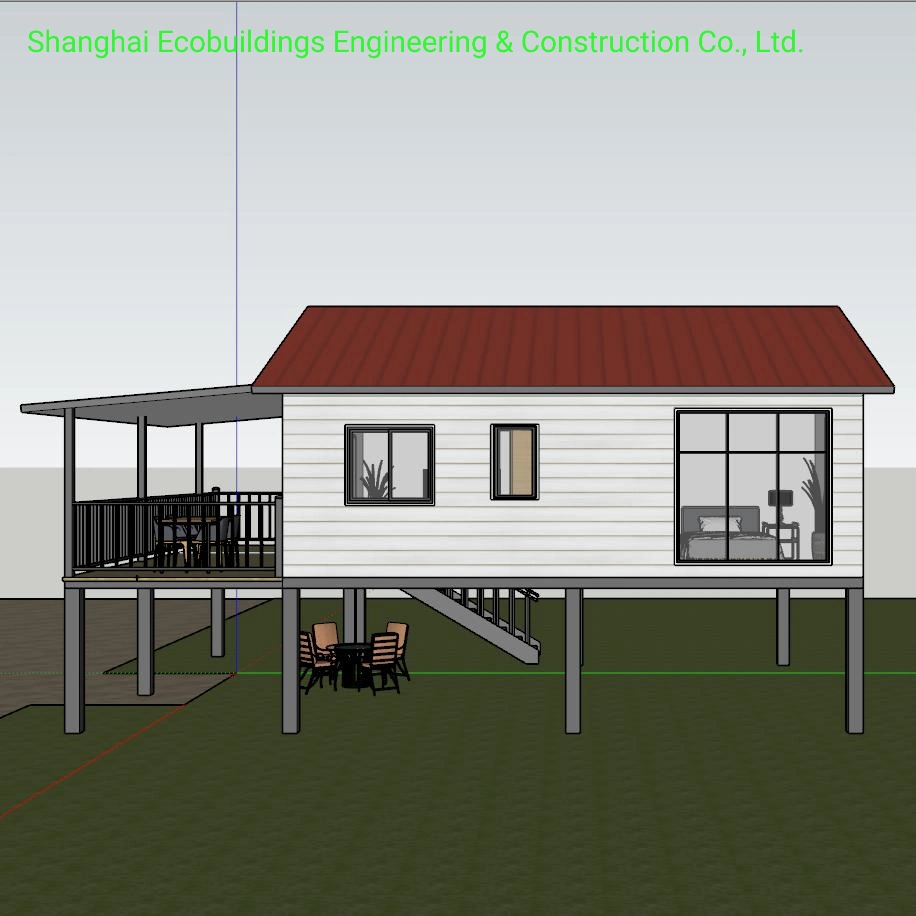 Fácil de construir de Lujo de una sola planta con vistas al mar de acero ligero Isla Prefabricados pequeña Casa