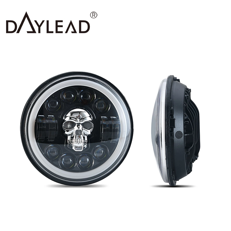 5% off 7 Inch Auto Lighting System Offroad Skull Round 5X7 LED Headlight for Jeep