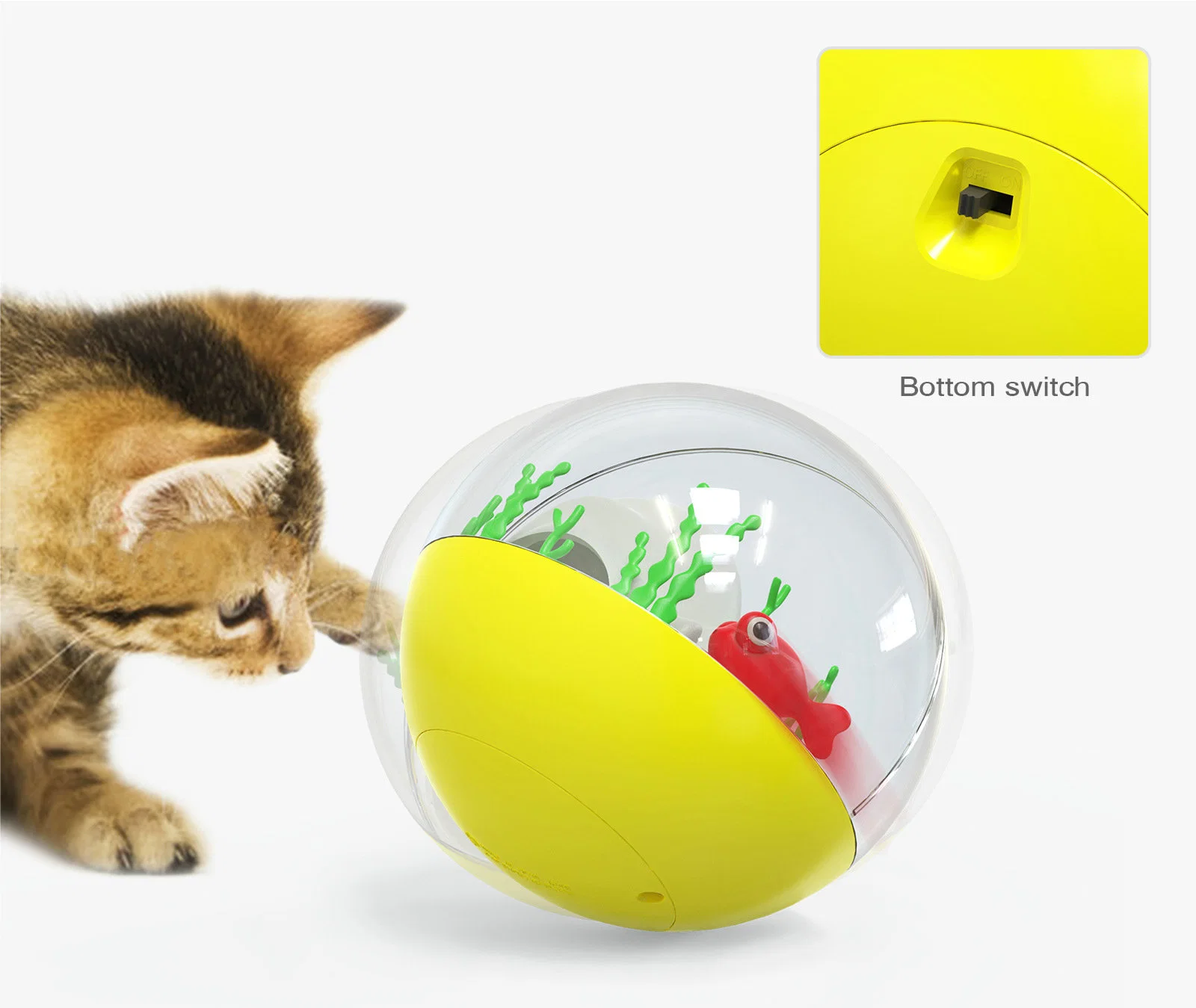 إمدادات متعددة الوظائف للحيوانات الأليفة لبطن القطط السمك الكهربائي الكرة المحيطية Cat Toy Wb18691