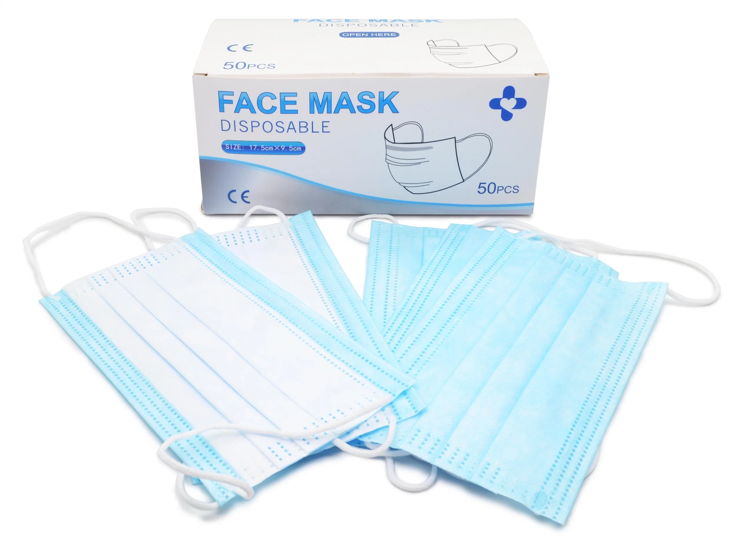 3-Lagige, Nicht Gewebte Chirurgische Gesichtsmaske, Einmal-Gesichtsmaske