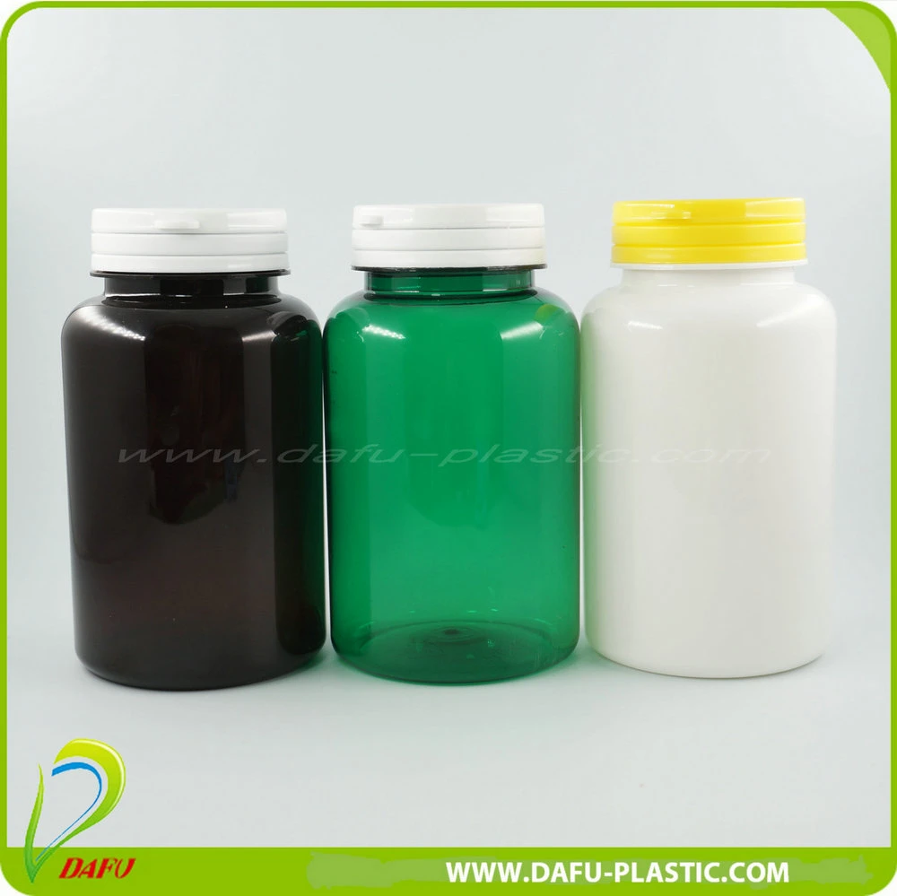 Customized 250ml Pet Capsules Plastic Pill Bottle with Tearing Cap