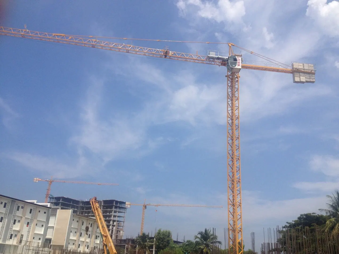 Emk5013-6 Elmak Tower Crane Maximum Load 6 Ton Tip Load 1.3 Ton Jib 50m Topkit Tower Crane