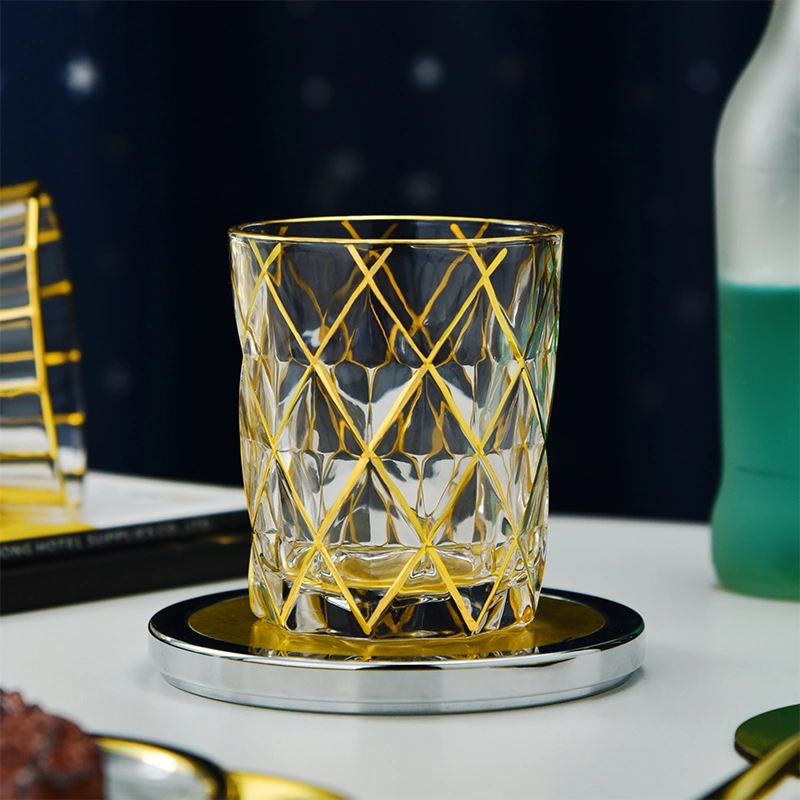 Verre-whisky peint Gold Line de haute qualité sortie d'usine Coupe de vin