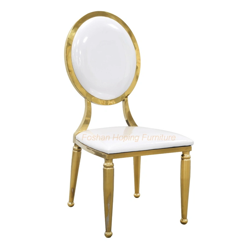 Modern Blue Velvet Wedding Chair Dining Banquet Chair Louis Chair with Gold Stainless Steel Frame