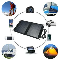 25W Portable Solar Panel Foldable Mobile Phone Battery Car RV Outdoor