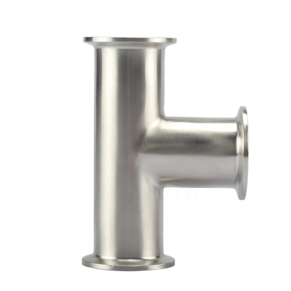 DIN SMS 3A Sanitary Pipe Fitting Stainless Steel 304 316L 1/2&prime; &prime; Tri Clamp Equal Tee Joint for Food