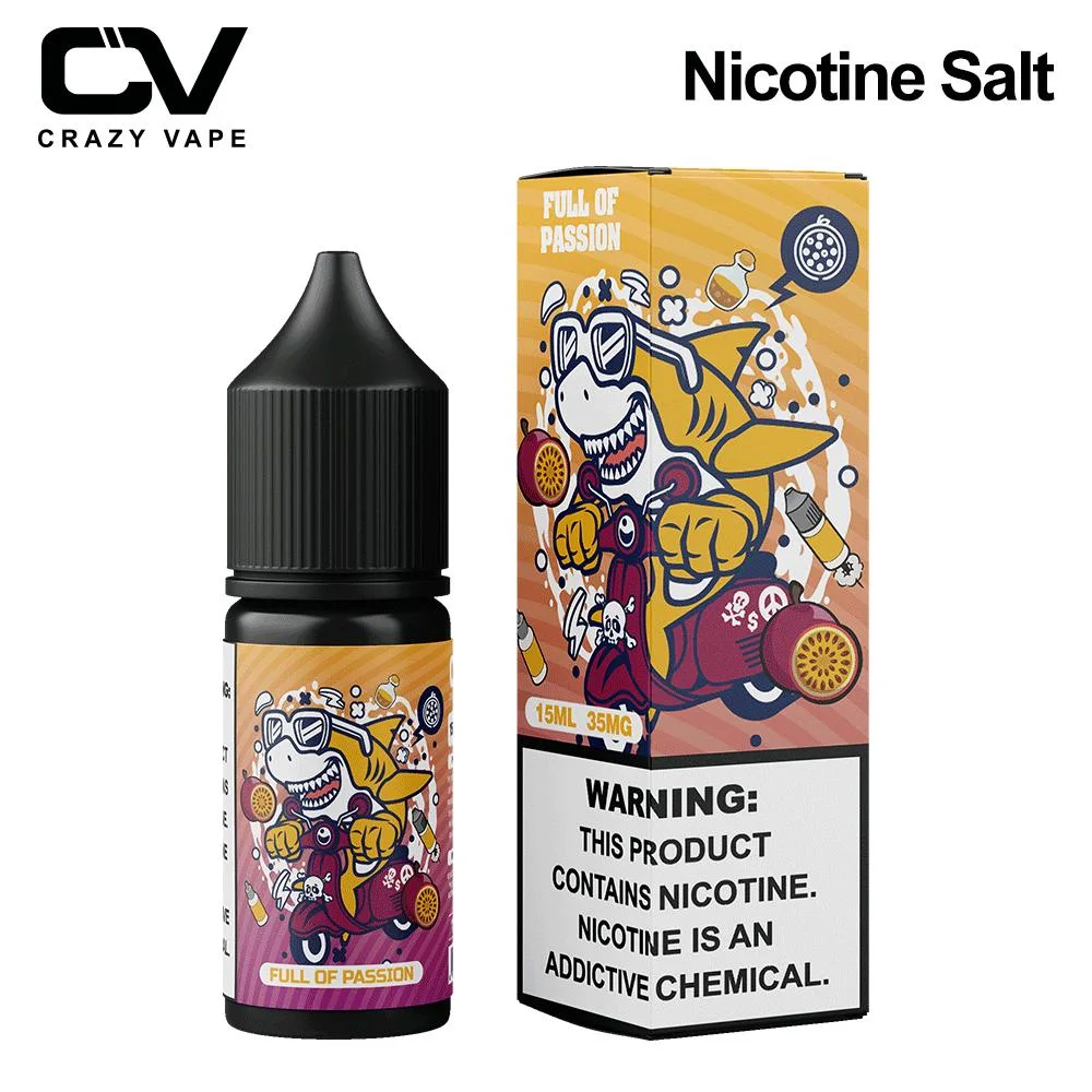 Nouveau Crazy Vape haute qualité Vente en gros OEM ODM usine nicotine Sel 35mg 15ml E liquide jus E pour Vape