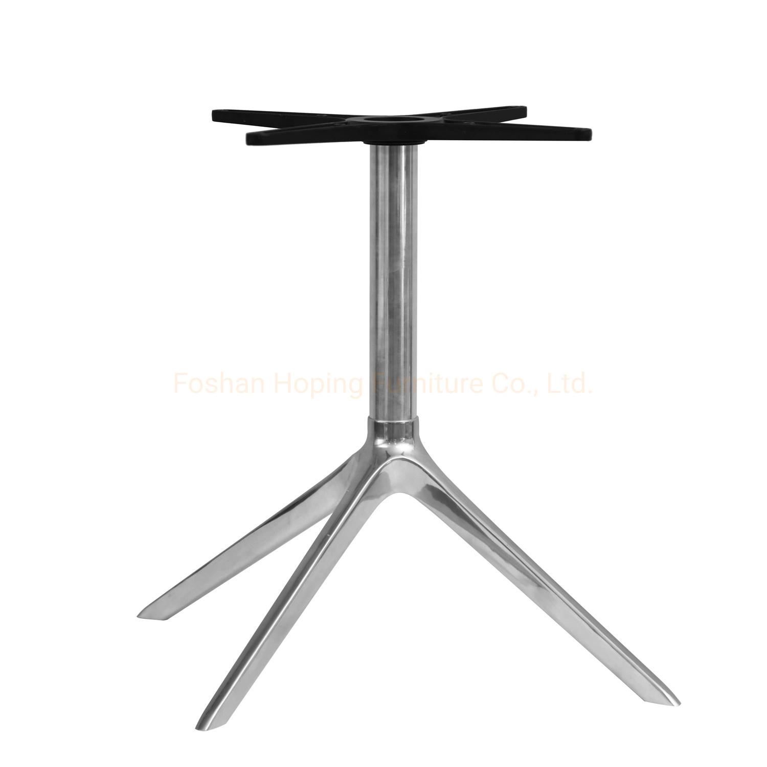 Commercial Catering Aluminum Outdoor Dining Restaurant Cafe White Black Powder Coated Folding Table Base