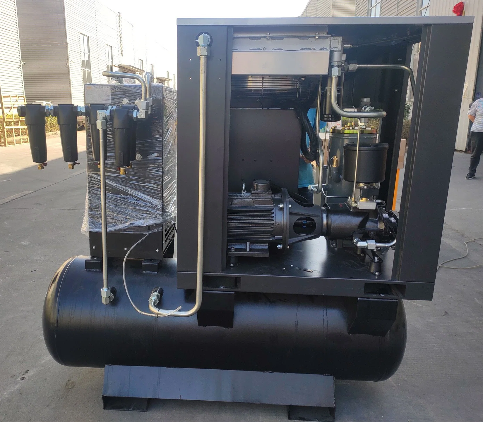 Compacted VSD Screw Air Compressors Machines 15kw 20HP with Receiver, Dryer and Filter