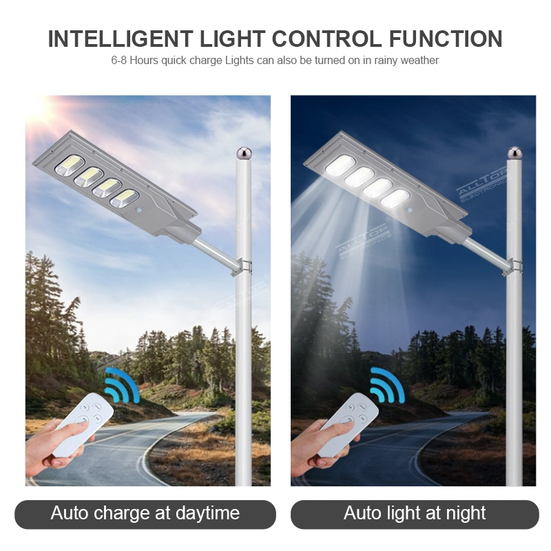 Alltop High Power 30W 60W 90W 120W 150W Energy Saving Lighting System Solar Products Sensor Garden LED Lights IP66 Outdoor All in One Solar Street Lamp