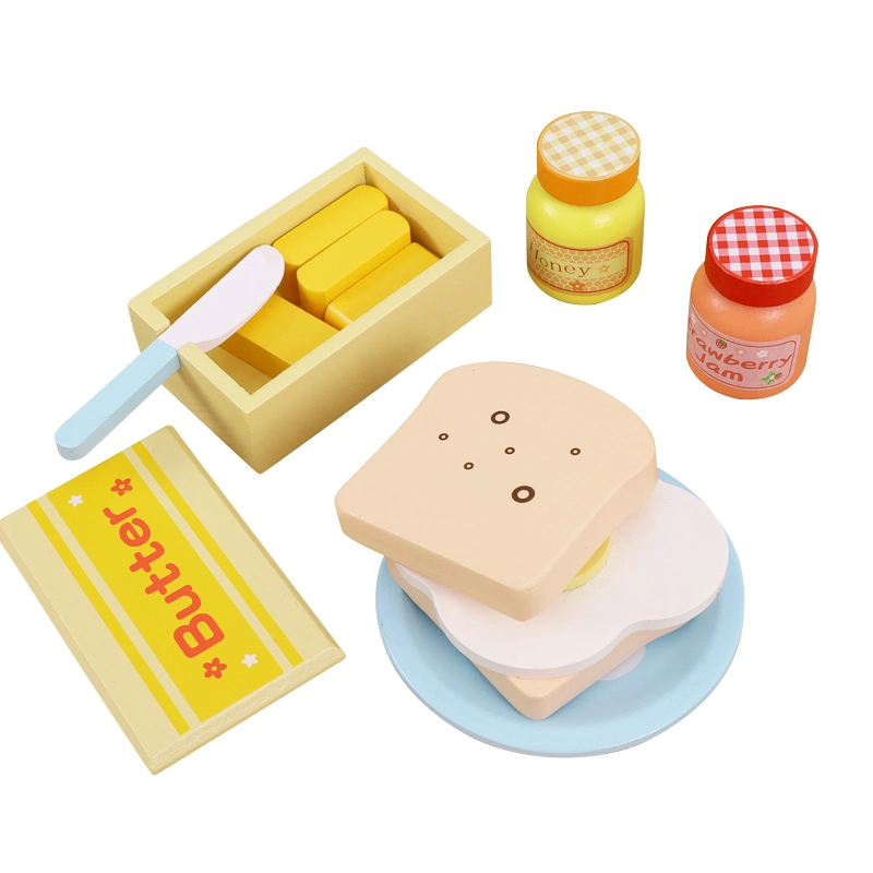 Holz Glücklich Küche Spielzeug Set Brotmacher Pretend Spiel Holz Toaster Spielzeug